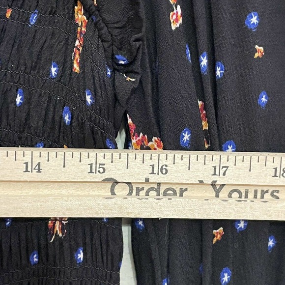 Free People Tunic Top Dress Womens Large Boho Festival Blue Long Sleeve New - Picture 8 of 10